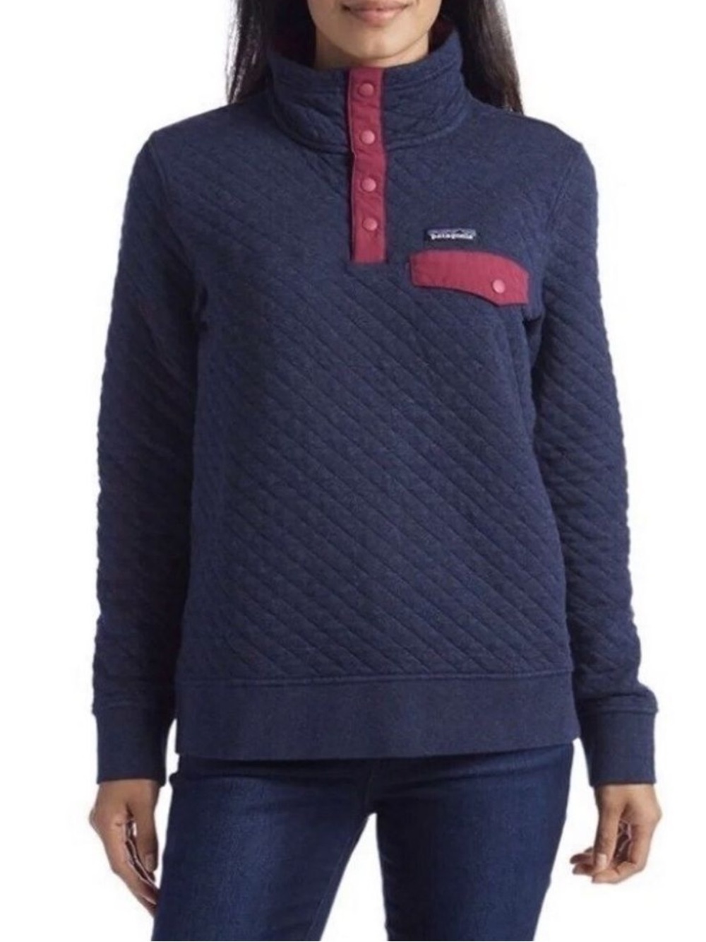 🏔️ Patagonia Organic Cotton Quilted Pullover Sweatshirt Size Small